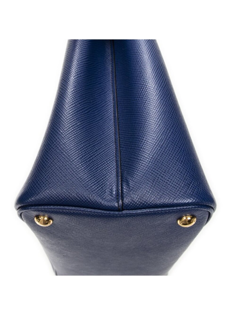 Prada Cuir Double Handle Tote Navy Saffiano Leather - Picture 8 of 10